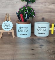 İyi Ki Varsın Kanka Hediye Sepeti Kupa Bardak T Kulplu, Kalemlik ve Anahtarlık Kankaya Arkadaşa Doğum Günü Hediyesi (Model 5)