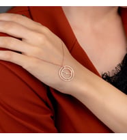 Kişiye Özel 925 Ayar Gümüş Saat Kolye (Rose)