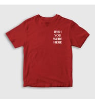 Presmono Unisex Çocuk Beyaz Wish Astroworld Travis Scott T-Shirt 43541tt (Kırmızı)