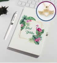 Kişiye Özel Defter Kalem Set 93129 (Somon)