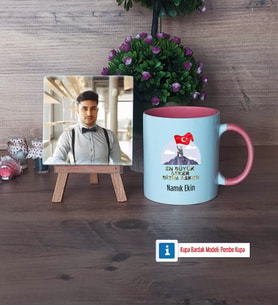 Askere Hediye Fotoğraflı Dekoratif Taş, Kupa Bardak Beyaz Hediye (Model 6)