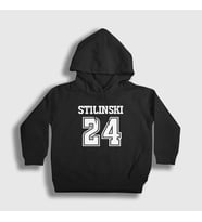 Presmono Unisex Çocuk Beyaz Stiles Stilinski Dizi Teen Wolf Kapüşonlu Sweatshirt 340953tt (Siyah)