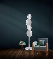 Astra Disk Lambader Led Ayaklı Lambader (Krom)