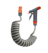 Plasyay Spiral Yıkama Sulama Hortumu ve Tetik Başlıklı Tam Set 3.5 Metre (Gri)