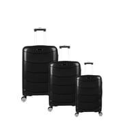 Bagacar Ultra Hafif Silikon 3lü Set Valiz Fıstık Yeşili+ETİKET HEDİYELİ! (Siyah)