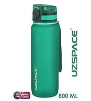 Uzspace  800 ml -Yeni Ebat-Boy 25 cm-Tritan Su Matarası Bpa Koku Sızdırma Yok -3053a (Koyu Yeşil)