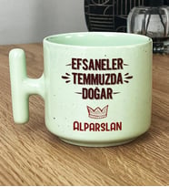 Kişiye Özel Efsaneler Temmuzda Doğar Hediye Pastel T Kupa Doğum Günü Hediyesi (Yeşil)