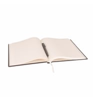 Deri Defter Günlük Journal Ajanda Tarihsiz Çizgili 160 Yaprak Rainbow Vegan 17x24 cm (KAHVE)
