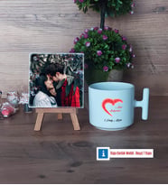 Sevgiliye Hediye Fotoğraflı Dekoratif Taş, Kupa Bardak Beyaz Hediye (Model 12)