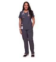 Cherokee Infinity CKE2624A - CKE1123A  Medikal Giyim Doktor Scrubs Cerrahi Takım Likralı Hastane Üniforması (Açık Gri)