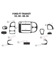 Meriç® Ford Transit Ön Torpido Kaplama Maun 12 Parça 2000-2006 (Karbon)