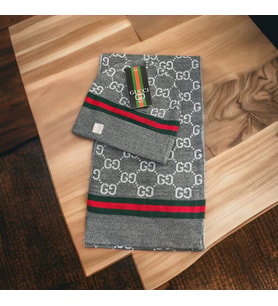 GUCCİ ATKI VE BERE TAKIMI (Gri)