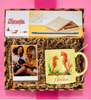 eJOYA Kişiye Özel Kupa Bardak & Choco Biscuit & Kişiye Özel Fotoğraflık 111776 (Sarı)