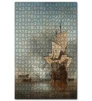 Cakapuzzle Korsan Gemisi Toplarını Ateşliyor Puzzle Yapboz MDF (Ahşap) (500 Parça)