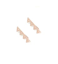925 Ayar Gümüş Zikzak Earcuff Küpe (Rose)