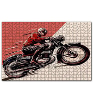 Cakapuzzle Motosiklet Ve Sürücüsü Eksizi Görseli  Puzzle Yapboz MDF (Ahşap) (1000 Parça)