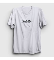 Presmono Unisex Sarı Damn T-Shirt 397843tt (Beyaz)