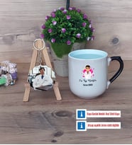 En İyi Doktor Kupa Bardak Beyaz ve Fotoğraflı Ahşap Anahtarlık Hediye (Model 10)
