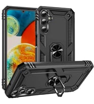 Galaxy A24 Kılıf Vega Yüzüklü Standlı Zırh Kılıf (Siyah)