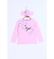 Toontoy Kız Çocuk All Good In Time Baskılı Tişört (Açık Pembe)