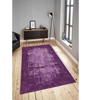 Dijital Baskılı Yıkanabilir Kaymaz Modern Renkli Salon Halısı Mutfak Halısı Yolluk ND-HY-918 (Mor)