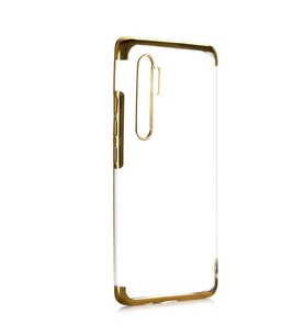 Xiaomi Mi Note 10 Lite Kılıf Zore Dört Köşeli Lazer Silikon Kılıf (Gold)