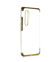 Xiaomi Mi Note 10 Lite Kılıf Zore Dört Köşeli Lazer Silikon Kılıf (Gold)