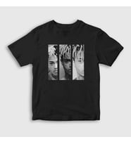 Presmono Unisex Çocuk Beyaz Three XXXTentacion T-Shirt 49330tt (Siyah)