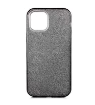 Apple iPhone 12 Mini Kılıf Zore Shining Simli Silikon Kılıf (Siyah)