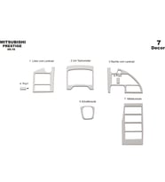 Meriç® Mitsubishi Temsa Prestige Ön Torpido Kaplama Maun 7 P. 2010-2011 (Alüminyum)