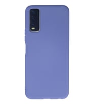 Vivo Y11s Kılıf Kamera Korumalı Silikon Rubber Arka Kapak (Lila)