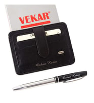 İsme Özel Vekar Deri Çıtlı Yeni Nesil Kartlık Cüzdan V03 (Siyah)