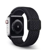 Apple Watch 10/11 42mm-38/40/41mm Kordon Örgü Kordon Örgü Tokalı Band 2/3/4/5/6/ (Siyah)