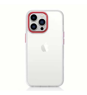 Apple iPhone 12 Pro Kılıf Zore Krom Kılıf (Kırmızı)