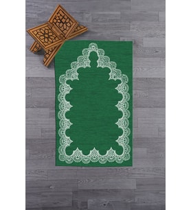 EVDEYA Dijital Baskılı Yıkanabilir Sade Şık Desen Namazlık Seccade 70x130 Cm, Seccade-14-gri, (Yeşil)