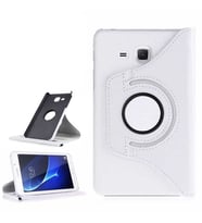 Samsung Galaxy Tab 4 T280 T283 T285 Kılıf 360 Dönebilen Standlı Case (Beyaz)