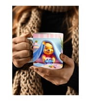 Winnie the Pooh - Kaplan Tigger - İyor - Piglet Baskılı 3D Tasarım Seramik Kupa Mug (18)