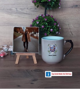 Öğretmenler Günü Hediyesi Fotoğraflı Dekoratif Taş, Kupa Bardak Beyaz Hediye (Model 10)