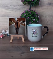 Öğretmenler Günü Hediyesi Fotoğraflı Dekoratif Taş, Kupa Bardak Beyaz Hediye (Model 10)