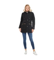Kadın Büyük Beden Spor Kapüşonlu Mont  M5565 BGL-ST03224 (Siyah)