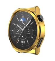 Ally Huaewei Watch GT 3 Pro 43mm Kılıf 360 Full Koruma Ultra İnce Silikon Kılıf (Gold)