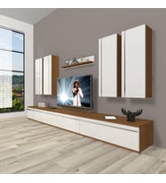 Decoraktiv Eko 8d Mdf Tv Ünitesi Tv Sehpası (Beyaz - Kahverengi)