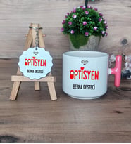 Optisyen Hediye Seti Kupa Bardak T Kulplu ve Anahtarlık Tıp Bayramı Hediyesi (Model 4)