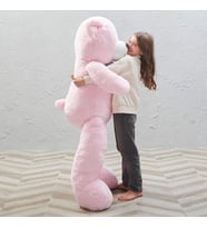 SOLE 160 Cm Papyonlu Peluş Ayıcık- İthal Kumaş - Premium Koleksiyon Hediyelik Ayı (% 100 YERLİ) (Pembe)
