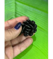 BONCUKLU YAKA İĞNESİ GİYİM AKSESUARI TÜRBAN İĞNESİ 4 CM (Siyah)