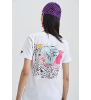 Beginning Composition Kadın Baskı T-Shirt (Beyaz)
