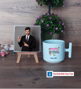 Felsefe Öğretmeni Fotoğraflı Dekoratif Taş, Kupa Bardak Beyaz Hediye (Model 12)