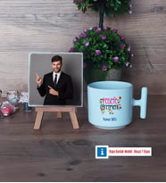 Felsefe Öğretmeni Fotoğraflı Dekoratif Taş, Kupa Bardak Beyaz Hediye (Model 12)