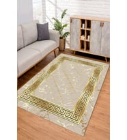 Dijital Kaymaz Taban Yıkanabilir Renkli Salon Halısı Mutfak Halısı Yolluk ND-SM-36 (Gold)