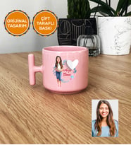 Hamile Anne Adayı Hediye Pastel T Kupa Anneler Günü Hediyesi (Pembe)